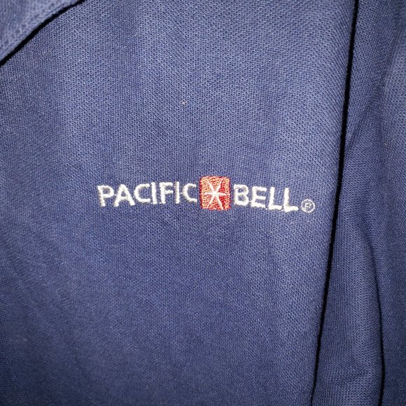 Vintage Original 90s Pacific Bell Employee Polo Shirt Extra Large XL Rare - Picture 7 of 9